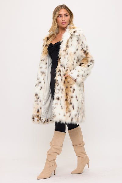 Abrigo peluche leopardo