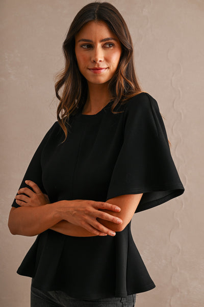 Blusa playera peplum