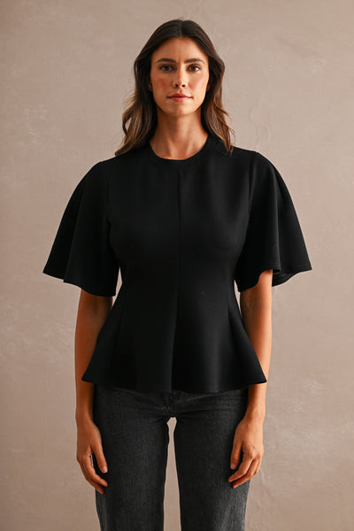 Blusa playera peplum