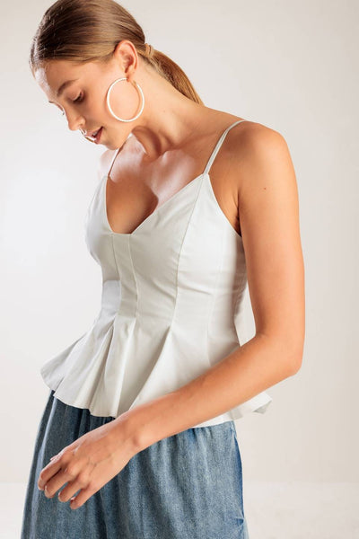 Blusa tirantes peplum