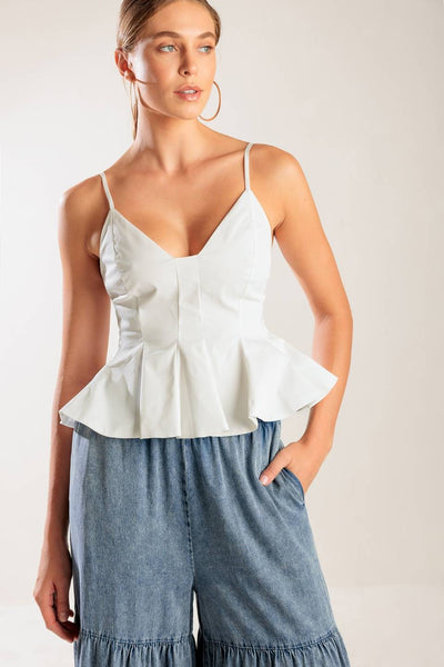Blusa tirantes peplum