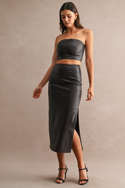 Blusa top tubo piel