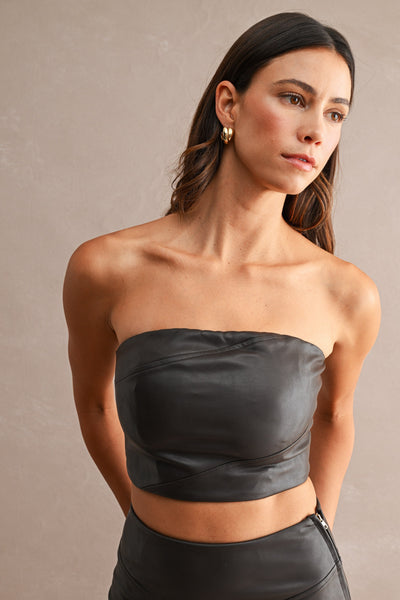 Blusa top tubo piel