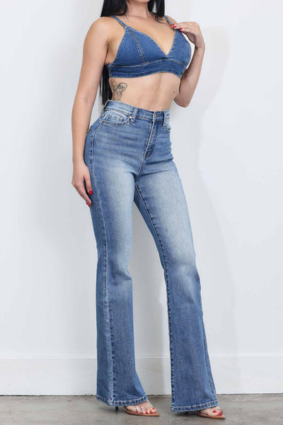 Pantalon mezclilla acampanado