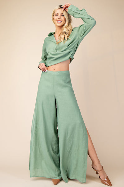 Pantalon vestir ancho
