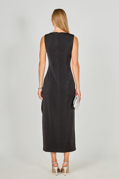 Vestido largo con moño