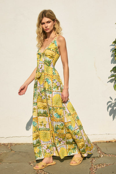 Vestido  largo estampado