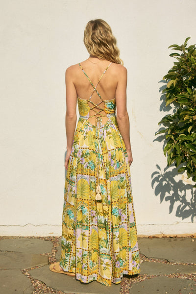 Vestido  largo estampado