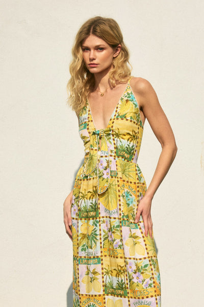 Vestido  largo estampado