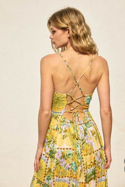 Vestido  largo estampado