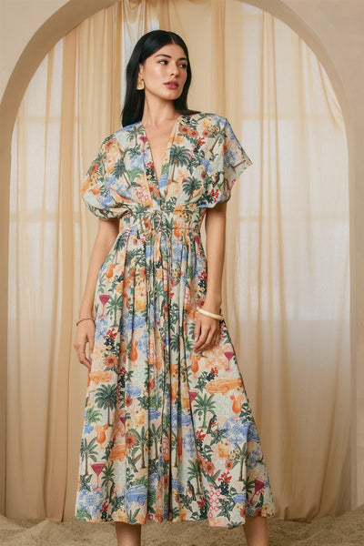 Vestido  largo estampado