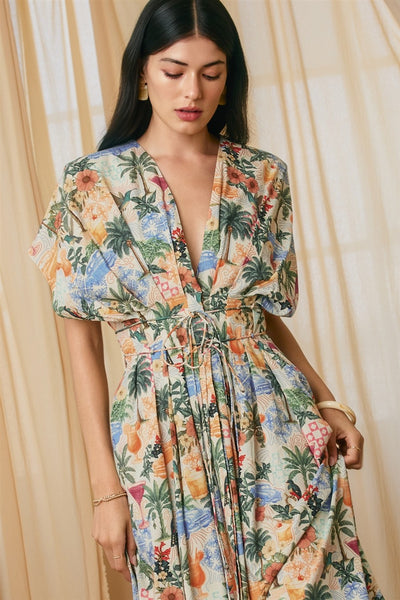 Vestido  largo estampado