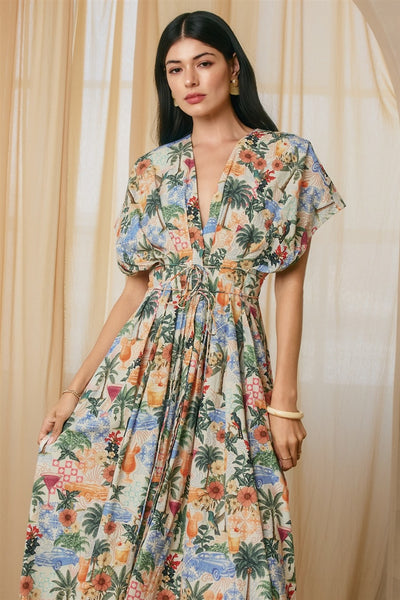Vestido  largo estampado