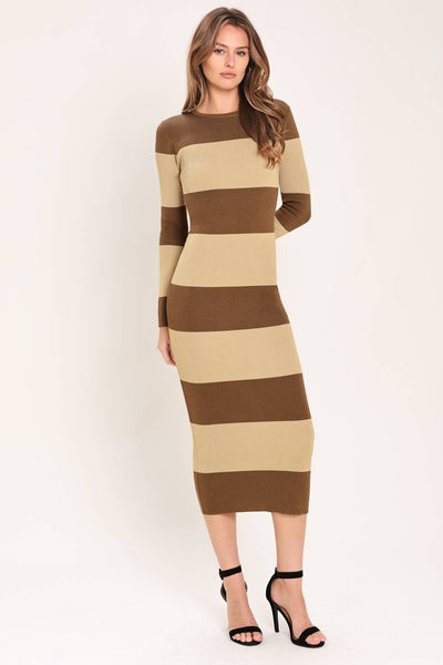 Vestido largo rayas