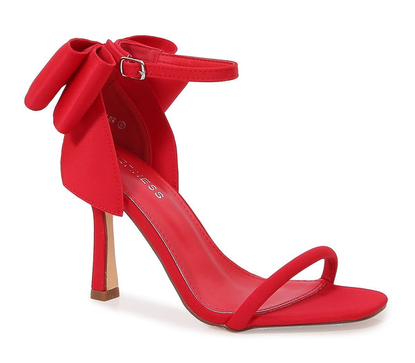 Zapato sandalia tacon con moño detrás