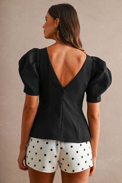 Blusa manga abullonada