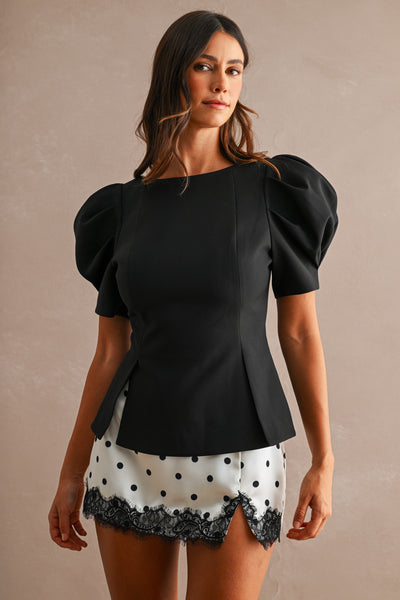 Blusa manga abullonada