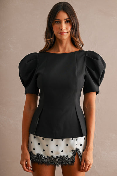 Blusa manga abullonada