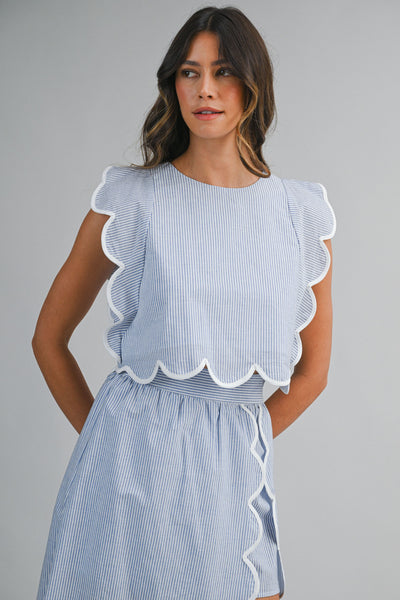 Blusa borde ondulado