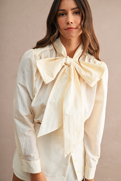 Blusa corta cinta cuello