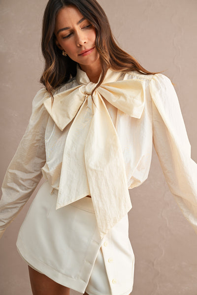 Blusa corta cinta cuello