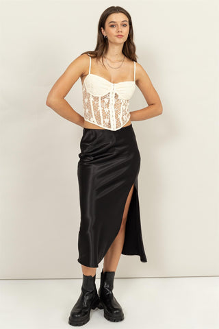 Blusa corset encaje
