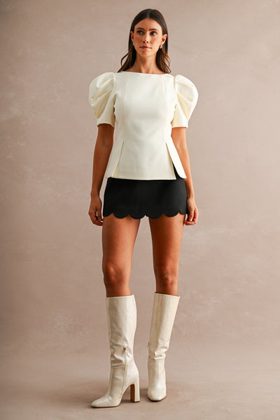 Blusa manga abullonada