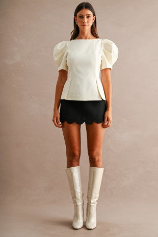 Blusa manga abullonada