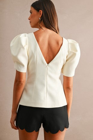 Blusa manga abullonada