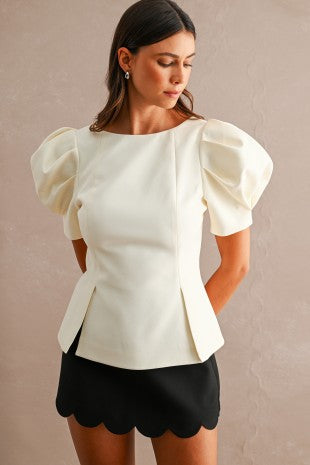 Blusa manga abullonada