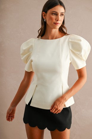 Blusa manga abullonada