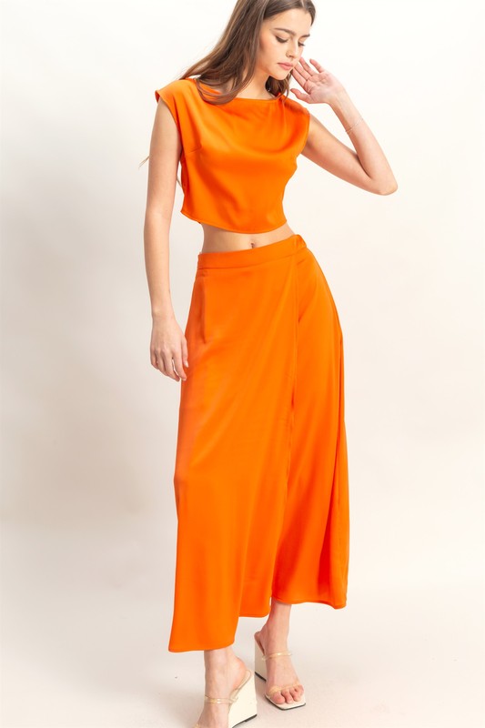 Blusa sin manga satin