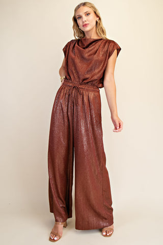 Blusa sin manga con glitter