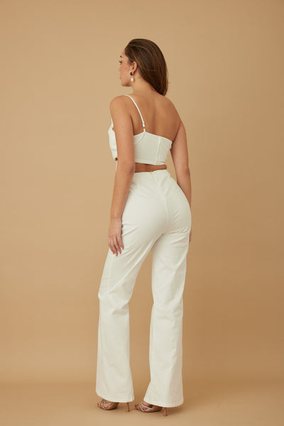 Blusa strapless asimetrica