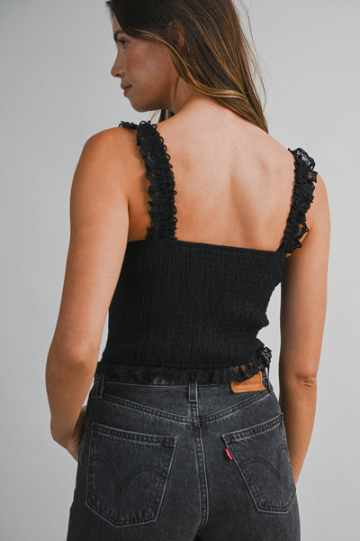 Blusa tirantes con encaje