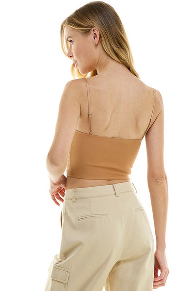 Blusa de tirantes con pliegues