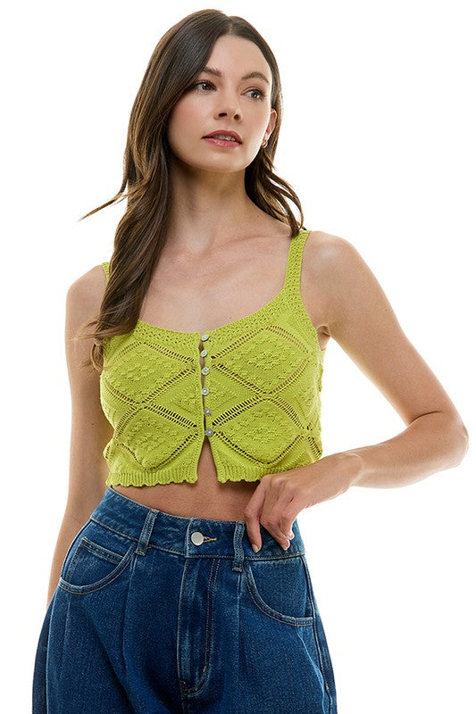 Blusa tirantes tejida