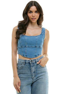 Blusa top mezclilla