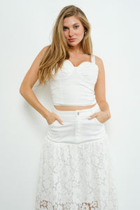 Blusa top mezclilla