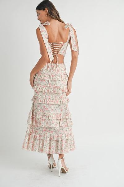Falda maxi floral olanes