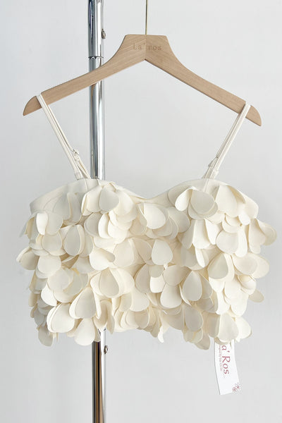 Blusa top tirantes hojas 3D