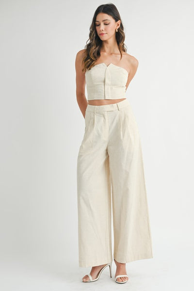 Pantalon tipo lino