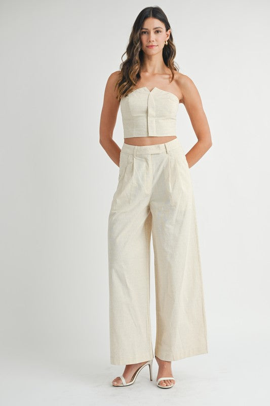Pantalon tipo lino