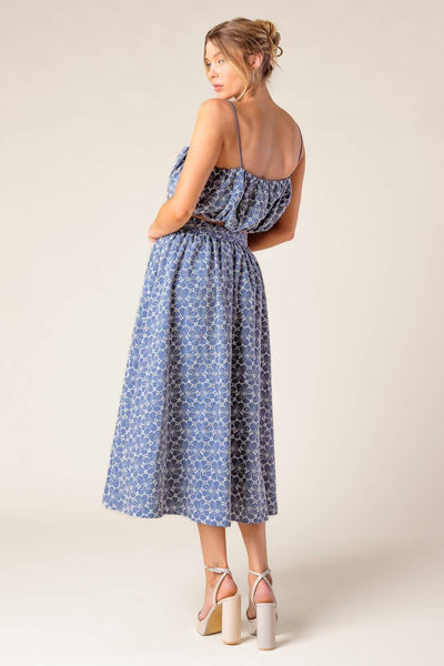 Falda larga corte A floral
