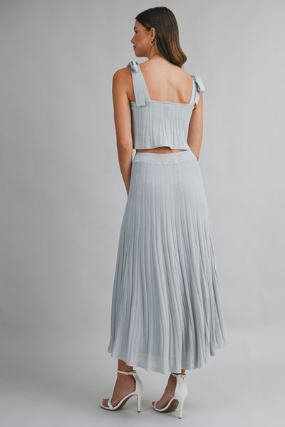 Blusa  top de punto tableada