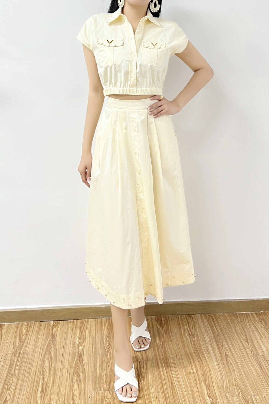 Falda midi corte A