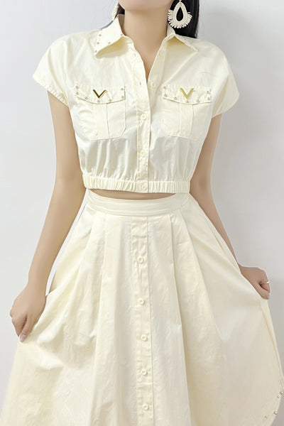 Falda midi corte A