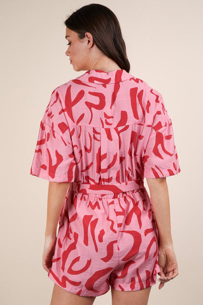 Jumper manga corta estampado