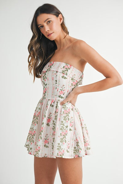 Jumper strapless floral