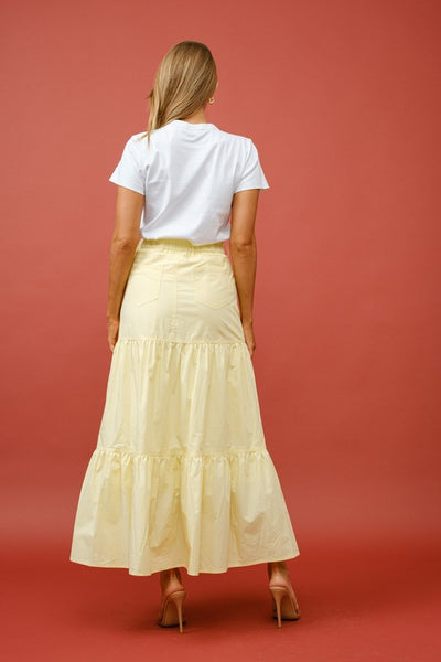 Falda maxi corte